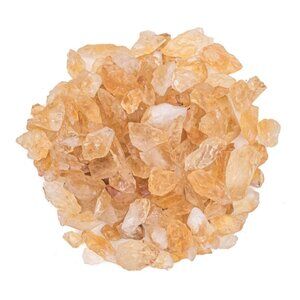1/4 lb Raw Crushed Citrine Crystal Pieces Golden Yellow Gemstones Rough Gem Rock